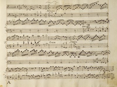 Manuscript Page from the Score of Opus V, 